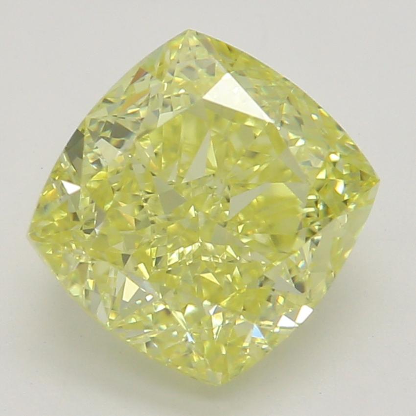 1.53 Ct. Fancy Intense Yellow Cushion Diamond