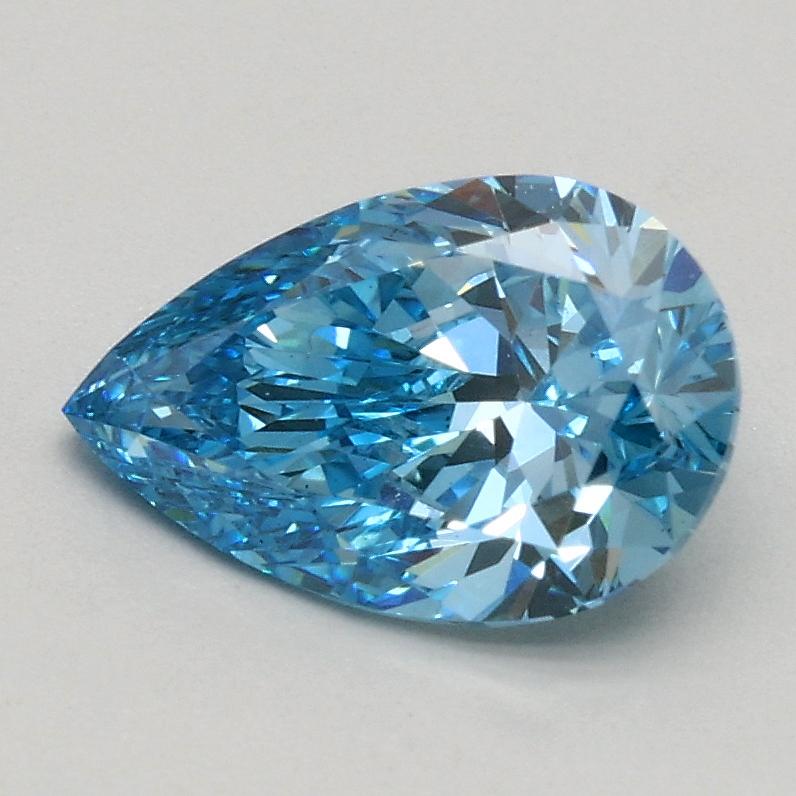 1.00 Ct. Fancy Vivid Blue Pear Lab Grown Diamond