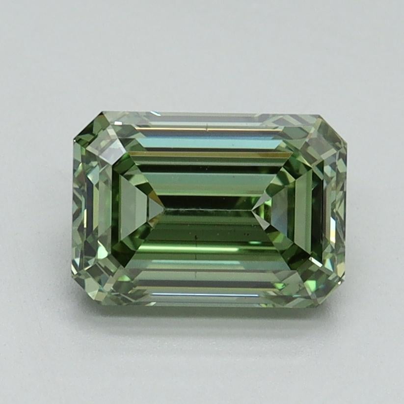 1.51 Ct. Fancy Vivid Pacific Green Emerald Lab Grown Diamond