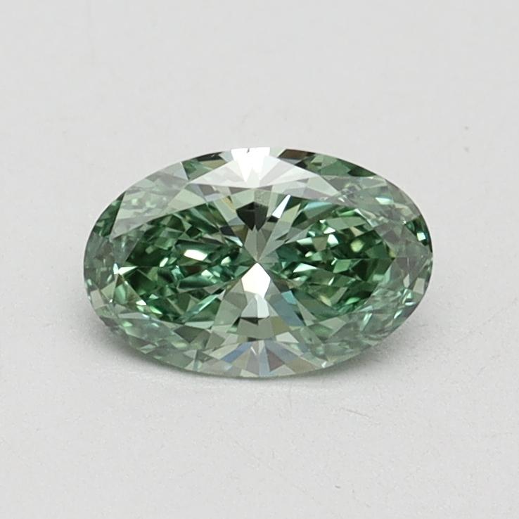 0.50 Ct. Fancy Vivid Green Oval Lab Grown Diamond