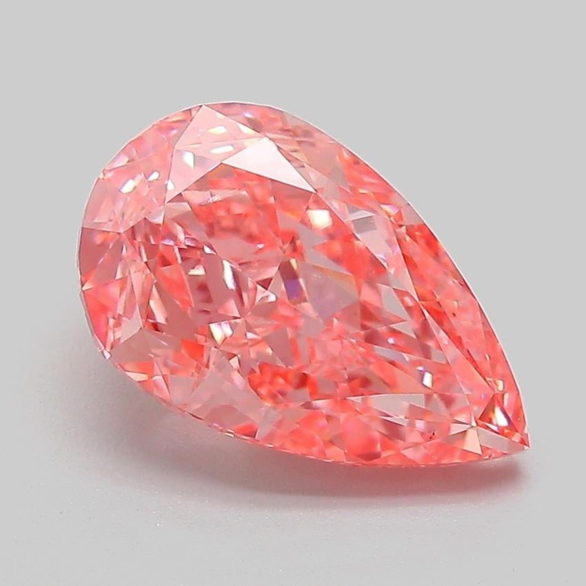 3.10 Ct. Fancy Vivid Pink Pear Lab Grown Diamond