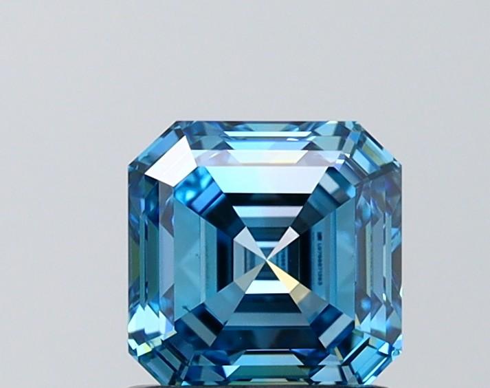 1.24 Ct. Fancy Vivid Blue Asscher Lab Grown Diamond