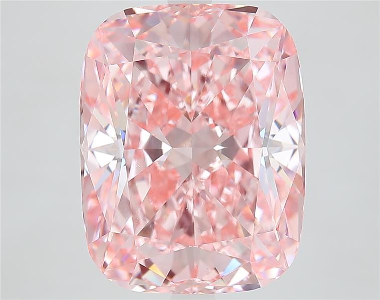 9.16 Ct. Fancy Vivid  Pink Cushion Lab Grown Diamond