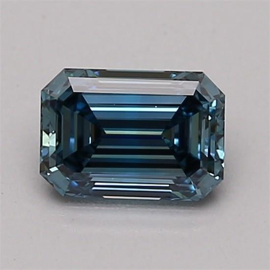 0.71 Ct. Fancy Vivid Blue Emerald Lab Grown Diamond