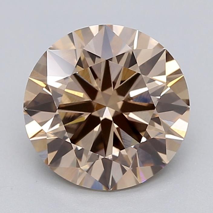 2.01 Ct. Light  Brown Round Lab Grown Diamond