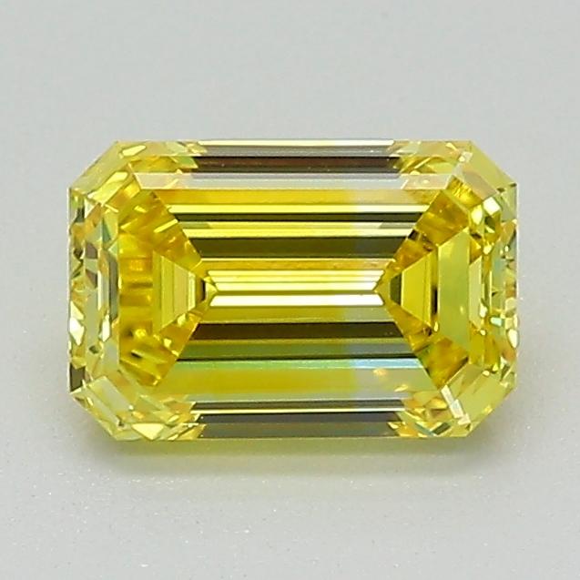0.93 Ct. Fancy Vivid Yellow Emerald Lab Grown Diamond