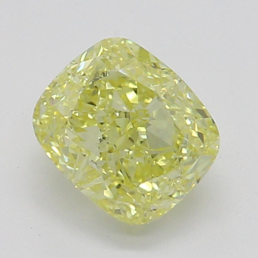 0.5 Ct. Fancy Intense Yellow  Cushion Diamond