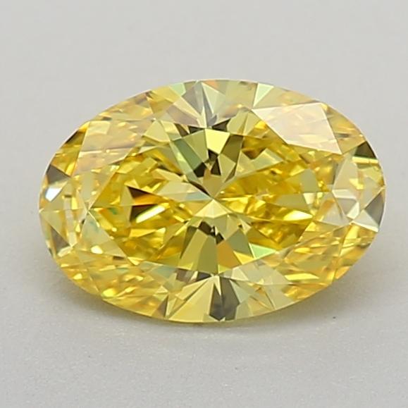 0.70 Ct. Fancy Vivid Yellow Oval Lab Grown Diamond