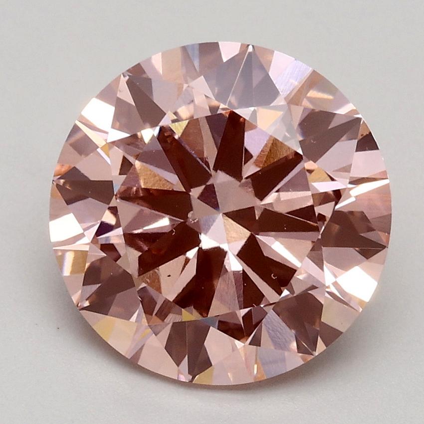 2.50 Ct. Fancy Intense Pink Round Lab Grown Diamond