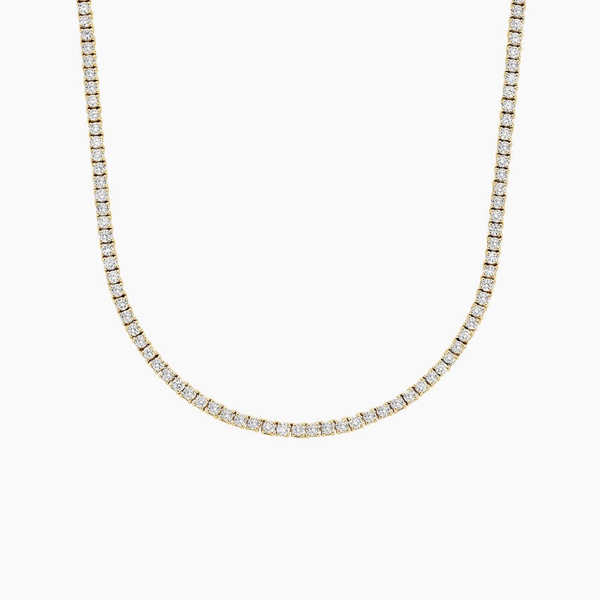 18K Yellow Gold Petite Diamond Tennis Necklace (2 1/5 ct. tw.)