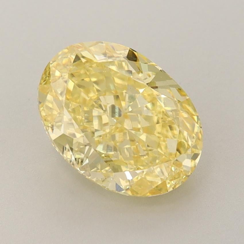 2.10 Ct. Fancy Vivid  Yellow Oval Lab Grown Diamond