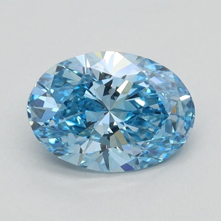 0.83 Ct. Fancy Vivid Blue Oval Lab Grown Diamond