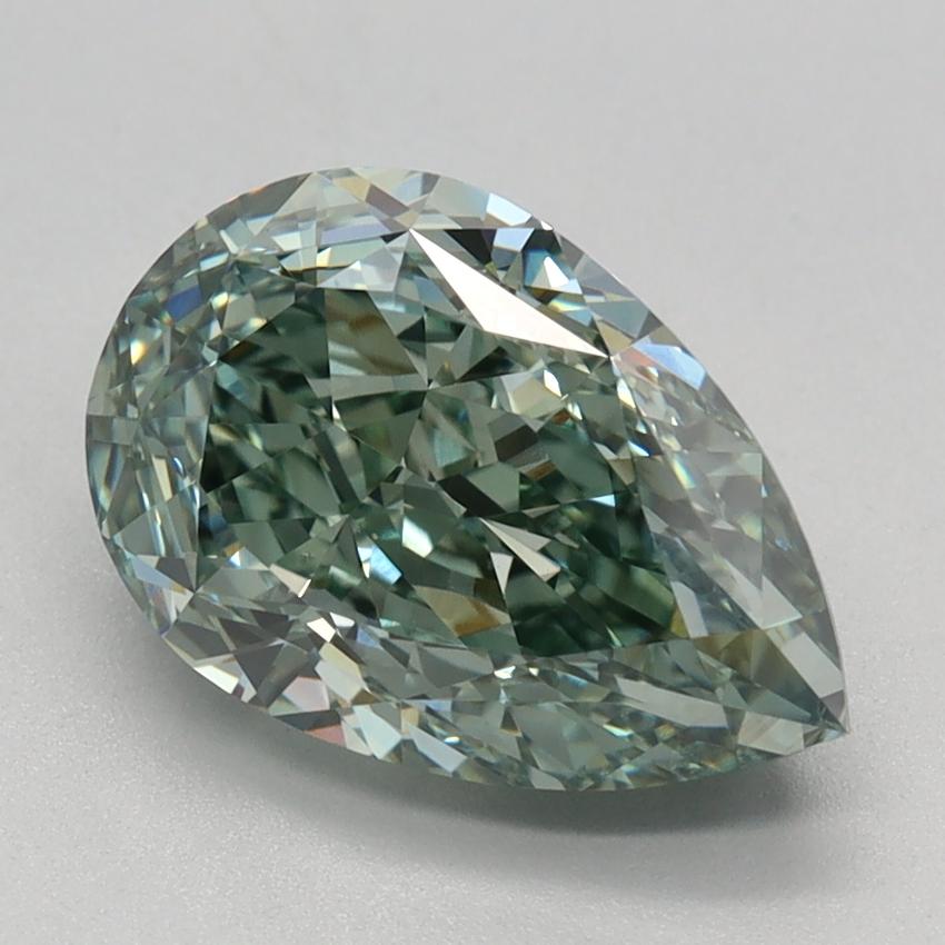 2.32 Ct. Fancy Vivid Green Pear Lab Grown Diamond