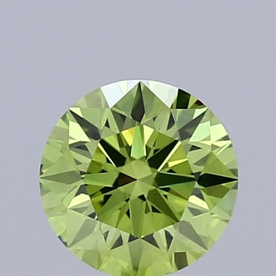 1.02 Ct. Fancy Vivid Green Round Lab Grown Diamond