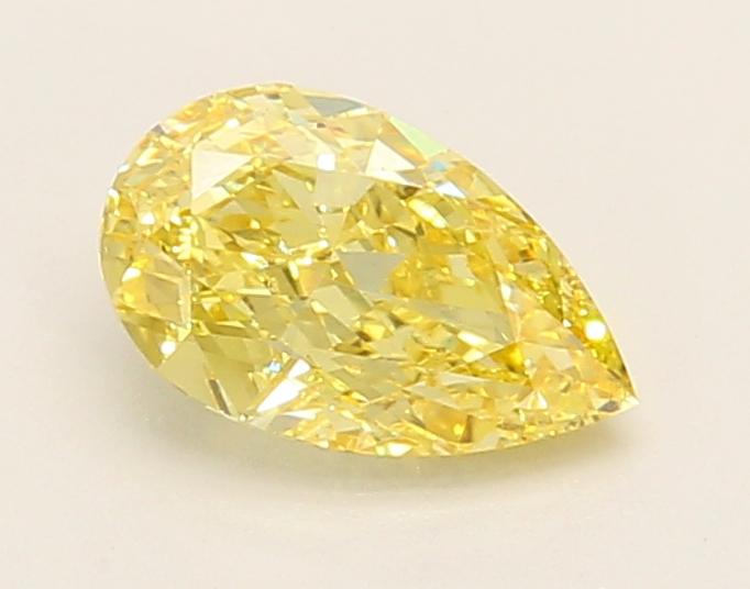 0.96 Ct. Fancy Vivid Yellow Pear Lab Grown Diamond