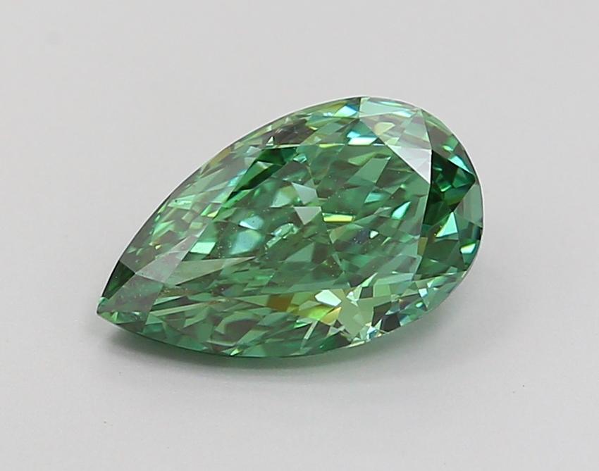 1.45 Ct. Fancy Vivid Green Pear Lab Grown Diamond