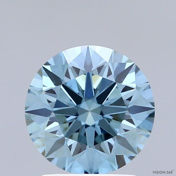 2.06 Ct. Fancy Vivid Blue Round Lab Grown Diamond