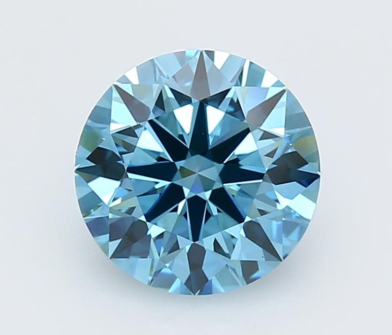 2.97 Ct. Fancy Vivid  Blue Round Lab Grown Diamond