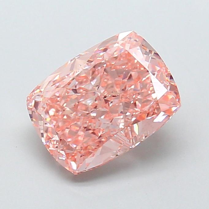 2.80 Ct. Fancy Intense  Pink Cushion Lab Grown Diamond