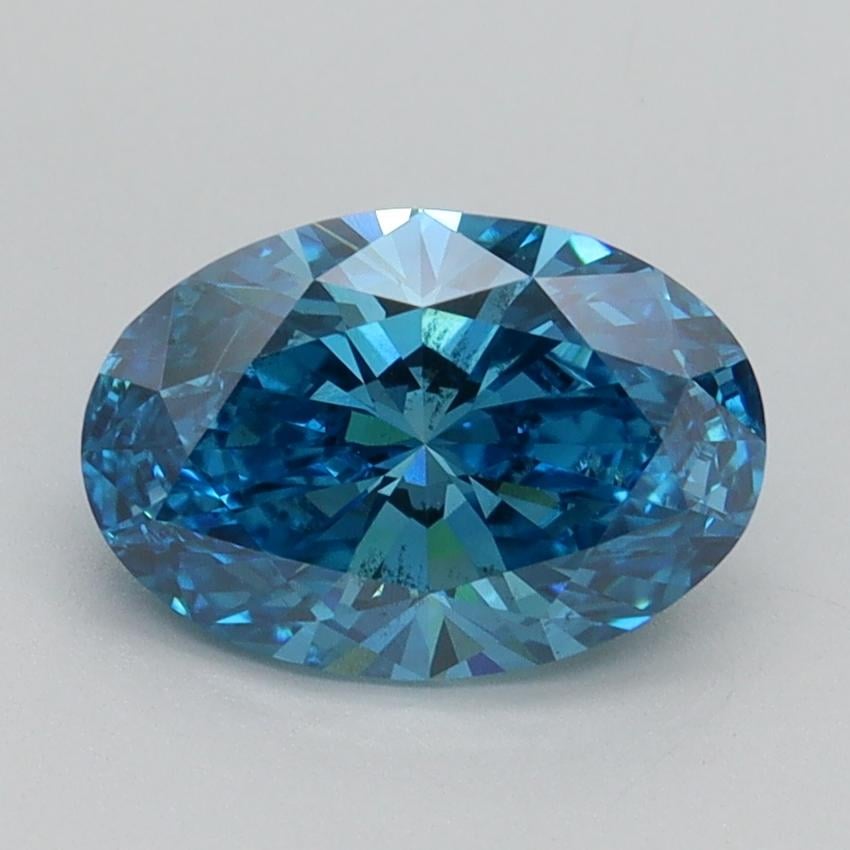 1.66 Ct. Fancy Vivid Blue Oval Lab Grown Diamond