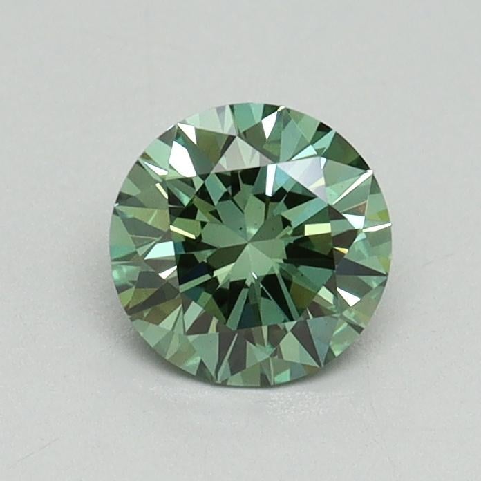 0.60 Ct. Fancy Vivid Pacific Green Round Lab Grown Diamond