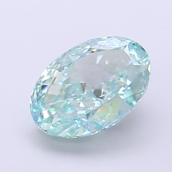 2.02 Ct. Fancy Vivid  Green Oval Lab Grown Diamond