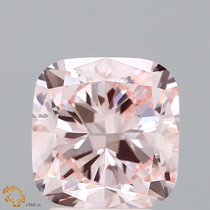 3.00 Ct. Fancy Intense  Pink Cushion Lab Grown Diamond