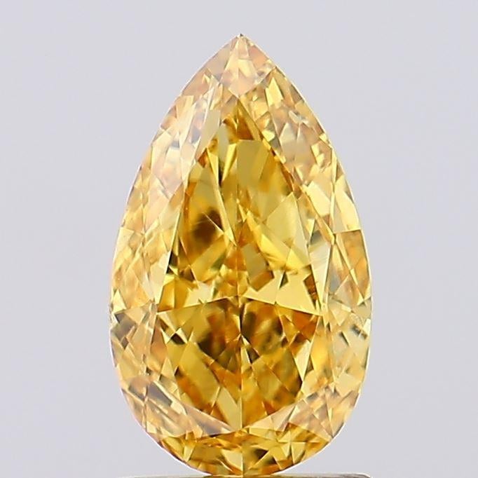 1.51 Ct. Fancy Vivid Yellow Pear Lab Grown Diamond