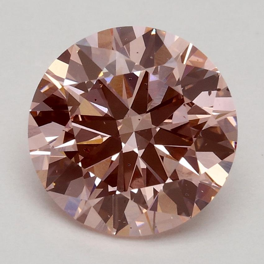 2.10 Ct. Fancy Intense Pink Round Lab Grown Diamond