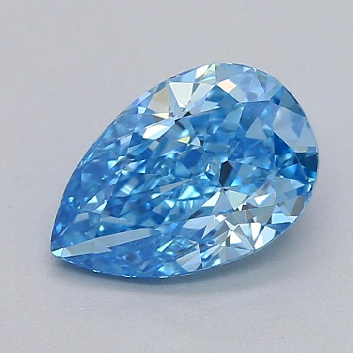 0.70 Ct. Fancy Vivid  Blue Pear Lab Grown Diamond