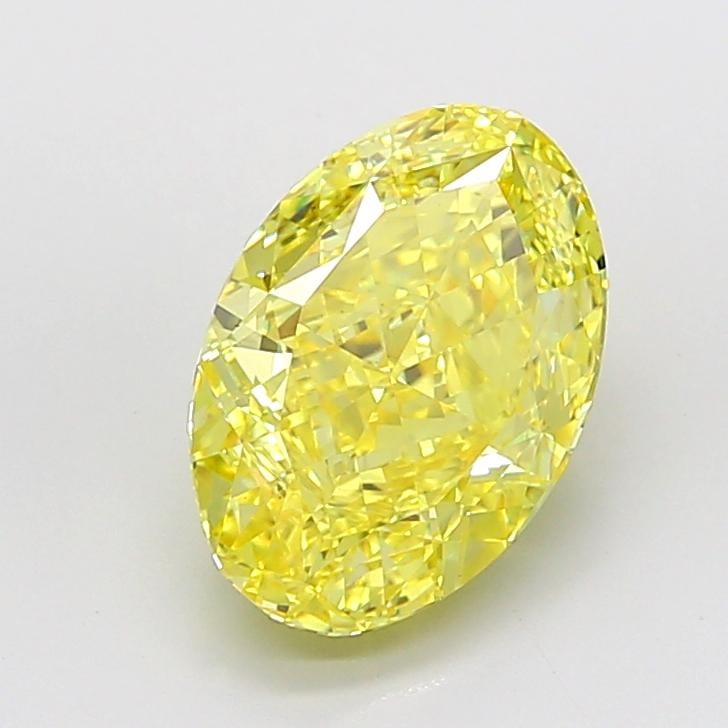 4.58 Ct. Fancy Intense  Yellow Oval Lab Grown Diamond