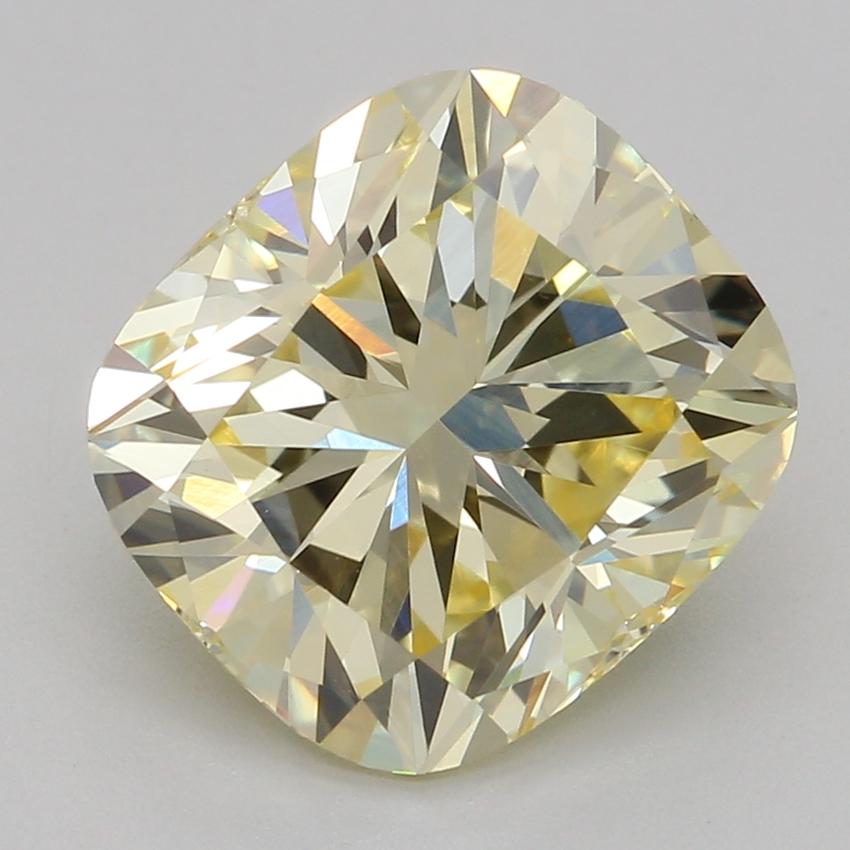 2.57 Ct. Fancy Intense Yellow Cushion Lab Grown Diamond