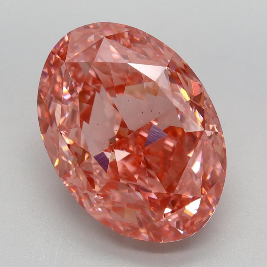6.53 Ct. Fancy Vivid Pink Oval Lab Grown Diamond