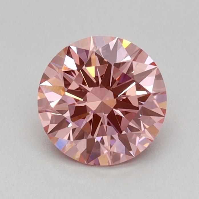 0.59 Ct. Fancy Vivid Pink Round Lab Grown Diamond