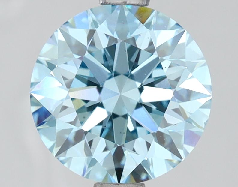 2.22 Ct. Fancy Vivid Blue Round Lab Grown Diamond