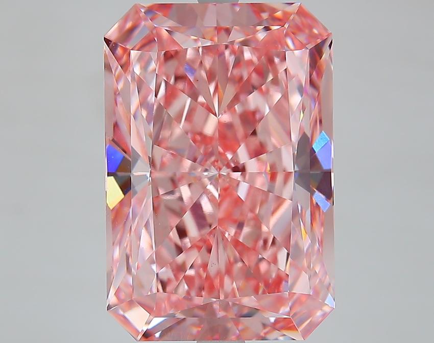 9.21 Ct. Fancy Vivid Pink Radiant Lab Grown Diamond