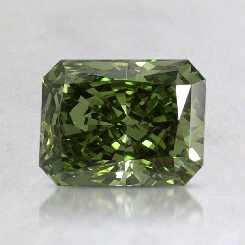 1.11 Ct. Fancy Vivid Green Radiant Lab Grown Diamond