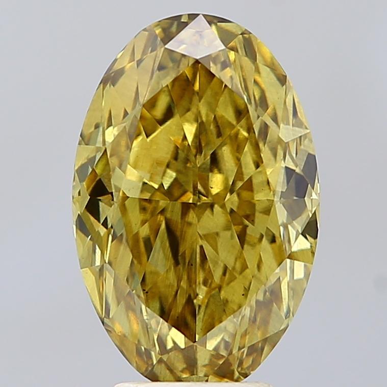 5.05 Ct. Fancy Deep Yellow Oval Lab Grown Diamond
