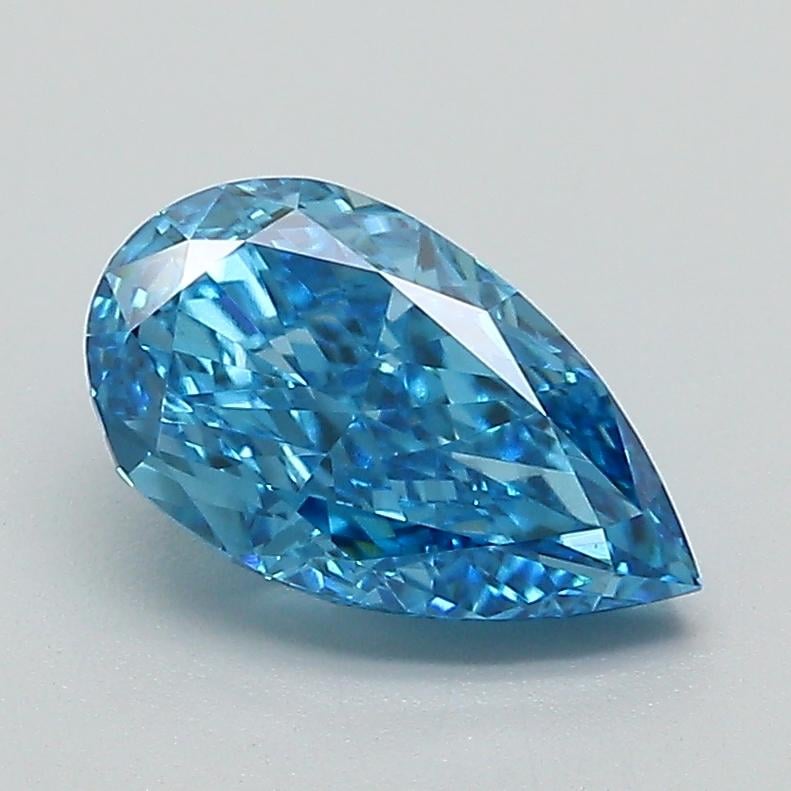 1.42 Ct. Fancy Vivid Blue Pear Lab Grown Diamond