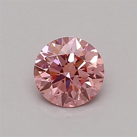 0.38 Ct. Fancy Vivid Pink Round Lab Grown Diamond
