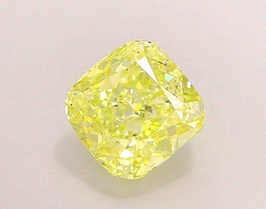 1.70 Ct. Fancy Intense Yellow Cushion Lab Grown Diamond