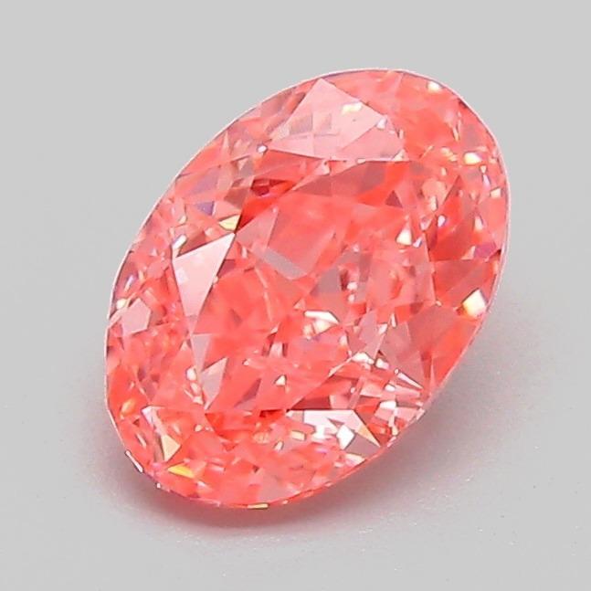 1.08 Ct. Fancy Vivid Pink Oval Lab Grown Diamond