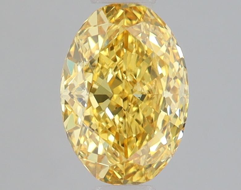 1.06 Ct. Fancy Vivid Yellow Oval Lab Grown Diamond