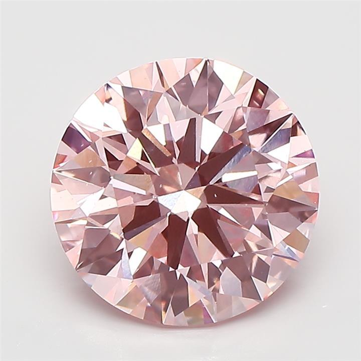 4.90 Ct. Fancy Vivid  Pink Round Lab Grown Diamond
