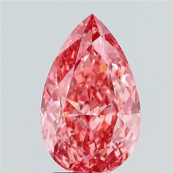 3.41 Ct. Fancy Vivid Pink Pear Lab Grown Diamond