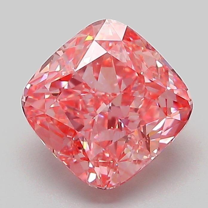 2.03 Ct. Fancy Vivid Pink Cushion Lab Grown Diamond