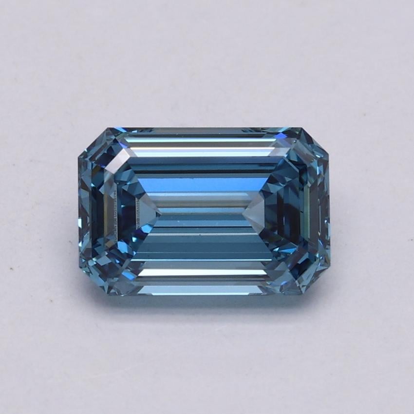 1.10 Ct. Fancy Intense Blue Emerald Lab Grown Diamond