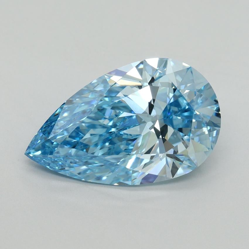 5.06 Ct. Fancy Vivid Blue Pear Lab Grown Diamond