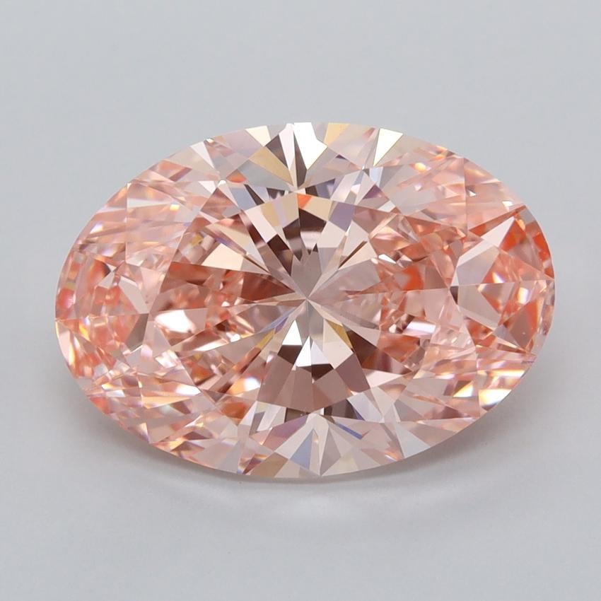 5.08 Ct. Fancy Vivid  Pink Oval Lab Grown Diamond