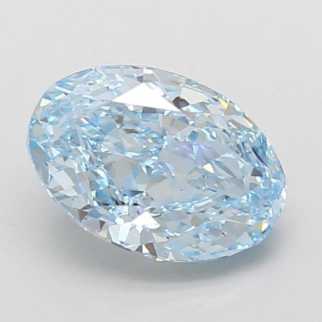 2.04 Ct. Fancy Vivid Blue Oval Lab Grown Diamond